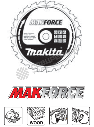 Фотография Диск пильный Makita 355X30Х3.0X40T для дерева MAKFORCE B-08414