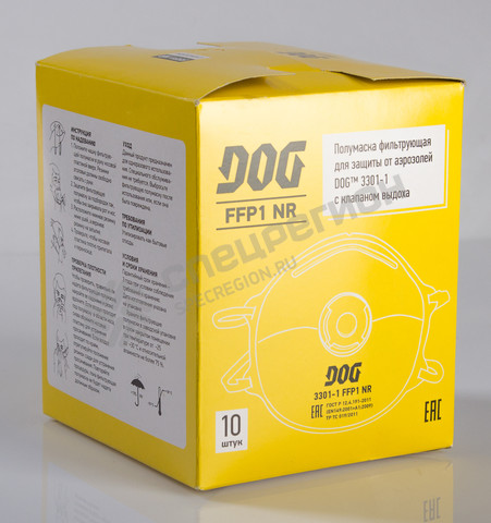 Фотография Полумаска фильтрующая (респиратор) DOG 3301-1 FFP1 NR с клапаном