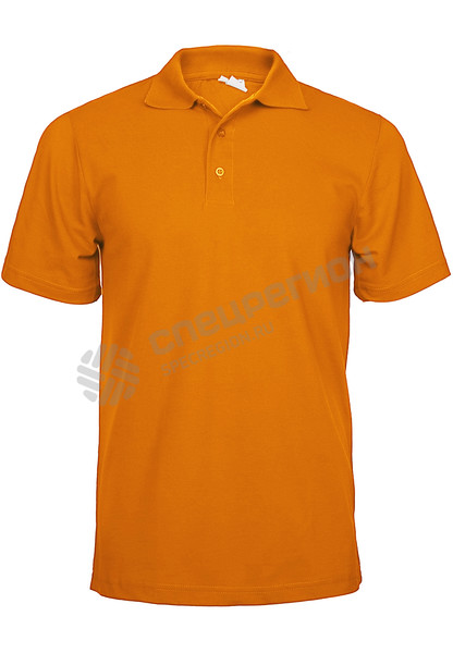 Фотография Рубашка поло мужская оранжевая 100% х/б
