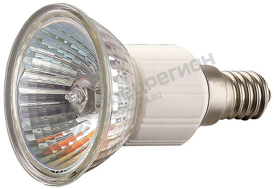 Фотография Лампа SV-44833 галогенная СВЕТОЗАР с защитным стеклом, цоколь E14, диаметр 51мм, 35Вт, 220В