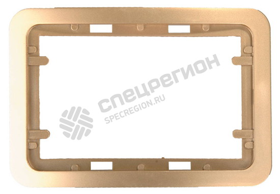 Фотография Панель SV-54145-2-GM СВЕТОЗАР "ГАММА"  накладная для двойных розеток, цвет золотой металлик, 1 гнезд