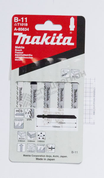 Фотография Пилки для электролобзика Makita A-85634  B-11 (T101B) по дереву 60 мм