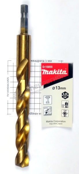 Фотография Сверло по металлу Makita HSS-TIN 13 мм x 100 мм