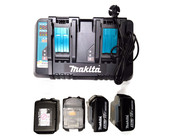 Аккумуляторы + набор Makita MAKPAC BL1850B-4шт + DC18RD-1шт