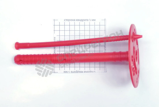 Фотография Дюбель для теплоизоляции с пласт. гвоздем 10х160 (50 шт) - пакет 1/уп Tech-Krep 101712