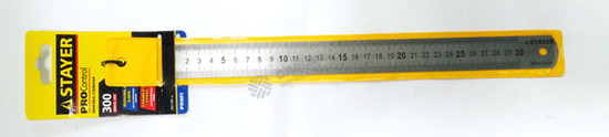Фотография Линейка 3427-030_z01 STAYER "PROFI" нержавеющая, двухсторонняя гравированная шкала, 0,3м