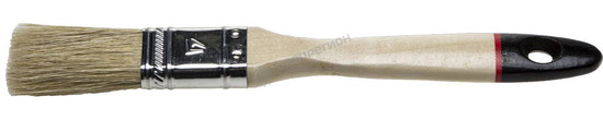 Фотография Кисть 0102-020 плоская STAYER  "UNIVERSAL-EURO", светлая натуральная щетина, деревянная ручка, 20мм