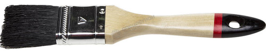 Фотография Кисть плоская STAYER  "UNIVERSAL-EURO", черная натуральная щетина, деревянная ручка, 38мм 01022-038