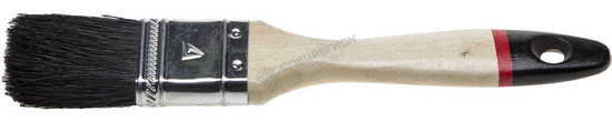 Фотография Кисть плоская STAYER  "UNIVERSAL-EURO", черная натуральная щетина, деревянная ручка, 63мм 01022-063