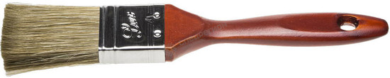 Фотография Кисть плоская STAYER "LASUR - LUX", деревянная ручка, смешанная щетина, 38мм 01051-038