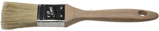 Фотография Кисть плоская STAYER  "UNIVERSAL-LUX", светлая натуральная щетина, деревянная ручка, 25мм 01053-025