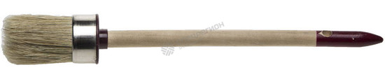 Фотография Кисть 01501-35 круглая ЗУБР "УНИВЕРСАЛ - МАСТЕР", светлая щетина, деревянная ручка, №8х35мм