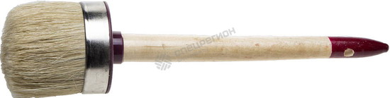 Фотография Кисть 01501-45 круглая ЗУБР "УНИВЕРСАЛ - МАСТЕР", светлая щетина, деревянная ручка, №12х45мм