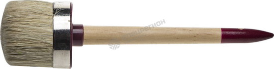 Фотография Кисть 01501-70 круглая ЗУБР "УНИВЕРСАЛ - МАСТЕР", светлая щетина, деревянная ручка, №22х70мм