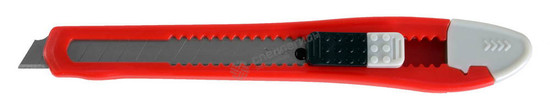 Фотография Нож 09151 ЗУБР с сегментированным лезвием, корпус из АБС пластика, сдвижной фиксатор, сталь У8А, 9мм