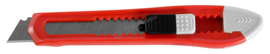 Фотография Нож 09155 ЗУБР с сегментированным лезвием, корпус из АБС пластика, сдвижной фиксатор, сталь У8А, 18м