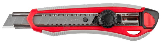Фотография Нож 09158 ЗУБР "МАСТЕР" с сегментированным лезвием, двухкомпонентный корпус, механический фиксатор, 