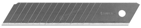 Фотография Лезвие 0916-S10 STAYER "PROFI" сегментированное, 15 сегментов, 18 мм, 10 шт, в боксе