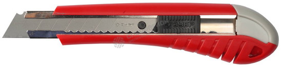 Фотография Нож 09163 ЗУБР "МАСТЕР" с выдвижным сегментированным лезвием, сталь У8А, 18мм