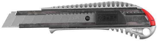 Фотография Нож 09170 LEGIONER металлический, самофиксирующееся лезвие, 18 мм.