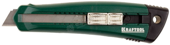 Фотография Нож KRAFTOOL "PRO" с сегментированным лезвием Solingen, металлический корпус, кассета с 3 лезвиями, 
