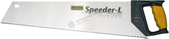 Фотография Ножовка 1-150093-50 KRAFTOOL "SPEEDER-L" 3D трехгранн закал зубья 3G-RS, 11/12 TPI, 500мм