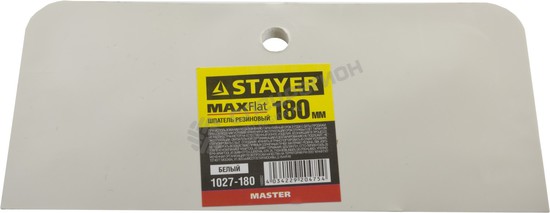 Фотография Шпатель STAYER "MASTER" резиновый белый, 180мм 1027-180