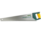 Ножовка KRAFTOOL "PRO""PREMIUM", 3-х гранный, закаленный зуб, двухкомп пластик ручка, для твердой др