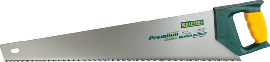Фотография Ножовка KRAFTOOL "PRO""PREMIUM", 3-х гранный, закаленный зуб, двухкомп пластик ручка, для твердой др