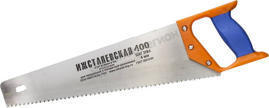 Фотография Ножовка 1520-40-04_z01 "ИЖ" "ПРЕМИУМ" по дереву с двухкомпонентной пластиковой рукояткой, шаг 4мм, 4