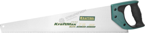 Фотография Ножовка для быстрого реза (пила) KRAFTOOL "KraftMax" 7 TPI, 500 мм, прямой крупный зуб, рез поперек 