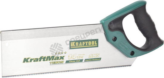 Фотография Ножовка с обушком для стусла (пила) KRAFTOOL "KraftMax" TENON, 14 /15 TPI, 300 мм, специальный зуб 1
