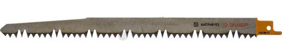 Фотография Полотно 155706-21 ЗУБР S1531L к саб эл.ножов Cr-V,спец закал зуб,быстр. грубый рез,тв. и мягк. дере