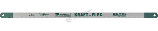 Фотография Полотно 15942-24-S10 KRAFTOOL "KRAFT-FLEX" по металлу, Bi-Metal, 24TPI, 300мм, 10шт