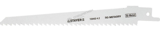 Фотография Полотно STAYER "PROFI"  S611DF для сабельн эл. ножовки Bi-Metall, дерево, дерево с гвоздями,металл, 