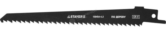 Фотография Полотно STAYER "PROFI"  S644D для сабел эл. ножовки Cr-V,быстр,чистый,прям и фигур рез по дереву,фан