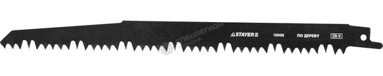 Фотография Полотно STAYER "PROFI" S1531L к саб эл.ножов Cr-V,спец закал зубья,быстр грубый рез,тв. и мягк. древ