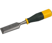 Стамеска KRAFTOOL "EXPERT" упрочненное полотно, ударочпрочная двухкомп ручка, стальной затыльник для