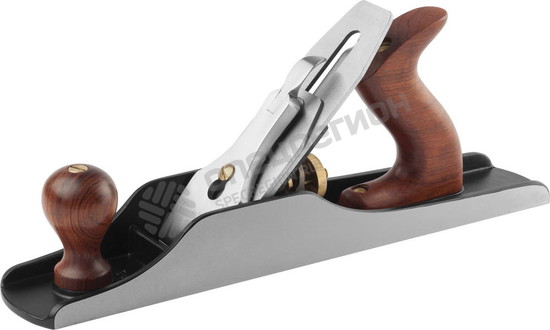 Фотография Рубанок KRAFTOOL Premium серии "PRO" металлический, рукоятка – Бубинга, модель "5", 350х50мм, нож 50
