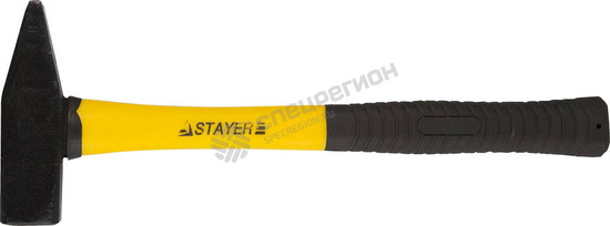 Фотография Молоток 20027-08 STAYER "STANDARD" слесарный кованый с двухкомпонентной фиберглассовой ручкой, 0,8кг