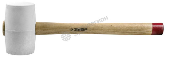 Фотография Киянка 20511-450_z01 ЗУБР "МАСТЕР" резиновая белая, с деревянной рукояткой, 0,45кг