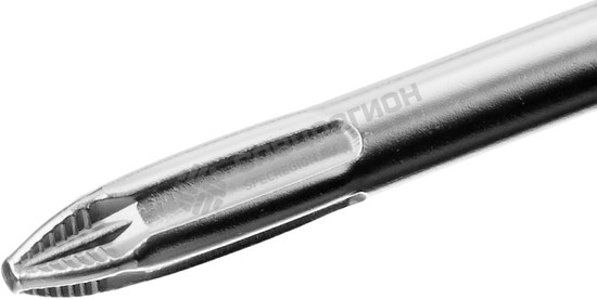 Фотография Отвертка KRAFTOOL "EXPERT", Cr-Mo-V сталь, двухкомпонентная противоскользящая рукоятка, PZ, №1x80мм 