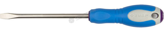 Фотография Отвертка 25251-8.0-150 ЗУБР "ЭКСПЕРТ", Cr-V сталь, трехкомпонентная рукоятка, цветовая индикация тип
