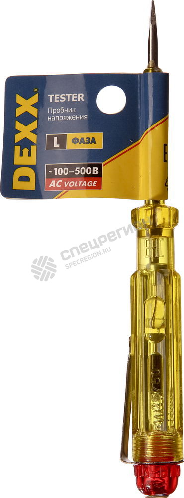 Фотография Пробник DEXX электрический, с этикеткой, 100-500В, 120мм 25750