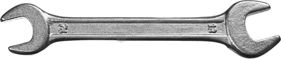 Фотография Ключ рожковый гаечный СИБИН, белый цинк, 12х13мм 27014-12-13