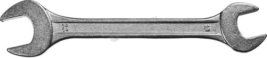 Фотография Ключ рожковый гаечный СИБИН, белый цинк, 19х22мм 27014-19-22
