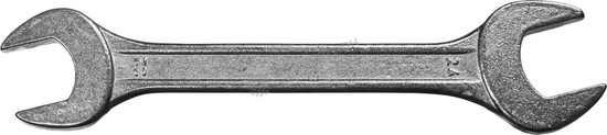 Фотография Ключ рожковый гаечный СИБИН, белый цинк, 22х24мм 27014-22-24