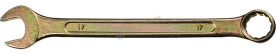 Фотография Ключ комбинированный гаечный DEXX, желтый цинк, 17 мм 27017-17
