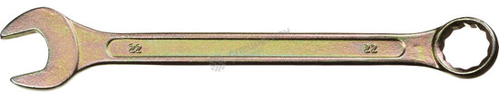 Фотография Ключ комбинированный гаечный DEXX, желтый цинк, 22 мм 27017-22