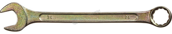 Фотография Ключ комбинированный гаечный DEXX, желтый цинк, 24 мм 27017-24